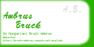 ambrus bruck business card